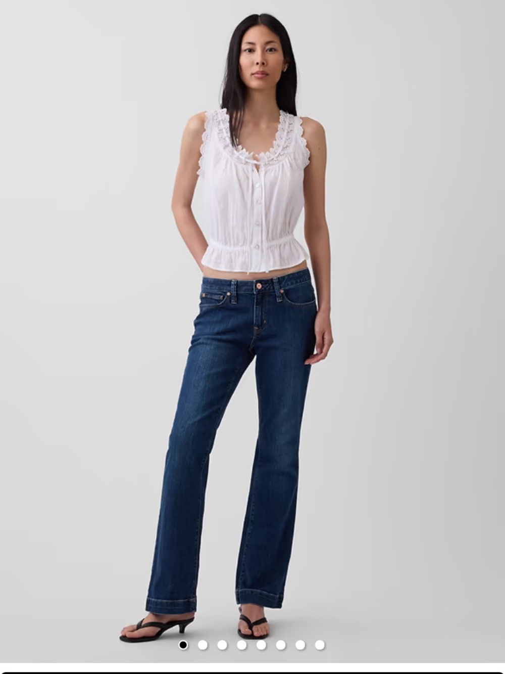 GAP Low Rise Long & Lean Jeans - Dark Indigo - Size 25 Long Inseam